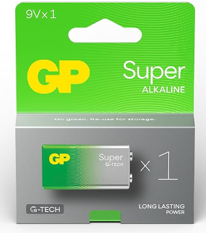 BATERIA ALCALINA 9V PAQUETE 1 UND GP1604A