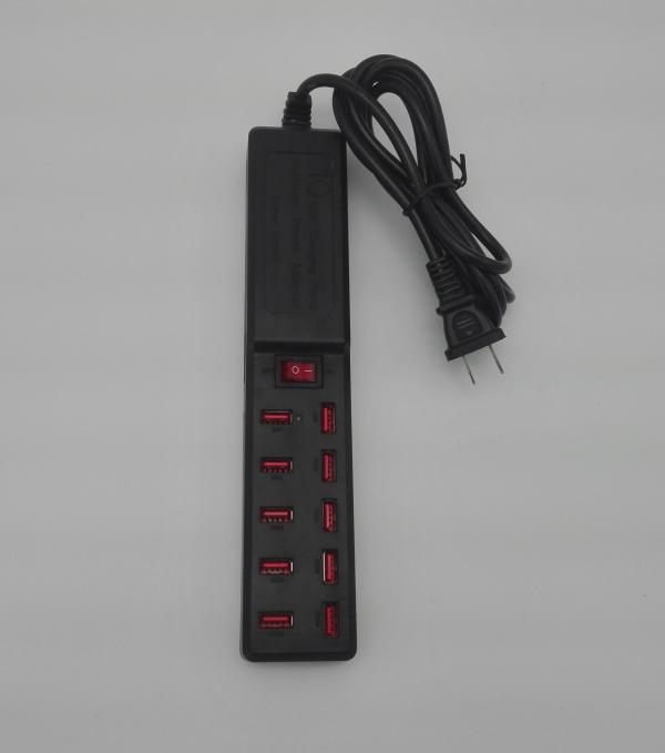 REGLETA MULTICARGADOR USB LK-USB10 NEGRO