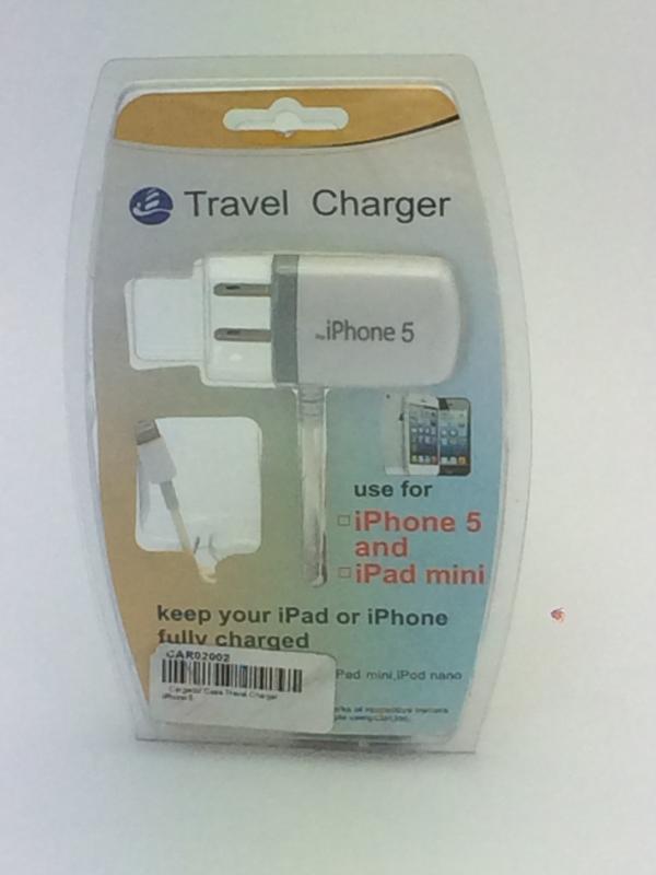 CARGADOR CASA TRAVEL CHARGER IPONE IPHONE 5 BLANCO