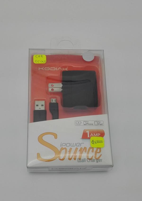 CARGADOR CASA KODIAK USB / IPHONE 4 2A