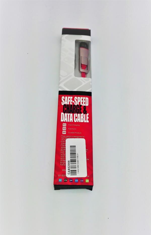 CABLE SAFE- SPEED USB 2 EN 1 (MICROUSB/LIGHTNING) VARIOS COLORES