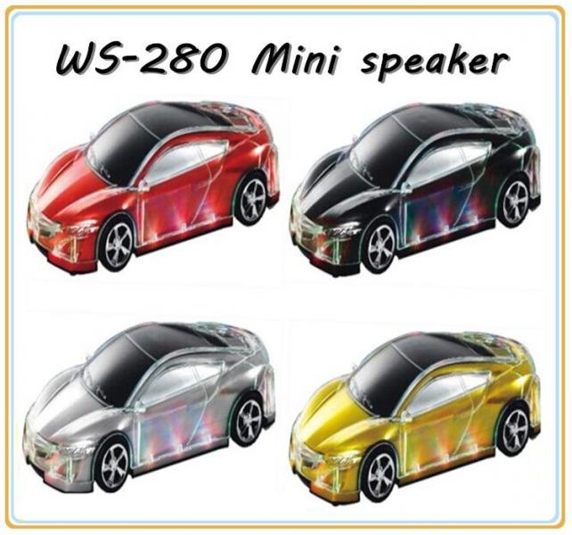 RADIO PARLANTE CARRO WS-280 AMARILLO,BLANCO,NEGRO