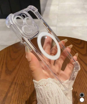 ESTUCHE SILICON MAGNETICO IPHONE 12 TRANSPARENTE