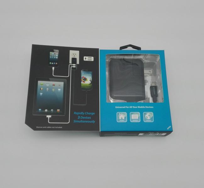 CARGADOR CASA NAZTECH TRIO WALL 2  USB NEGRO