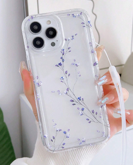 ESTUCHE SILICON IPHONE 16 PRO MAX CON CORDON TRANSPARENTE