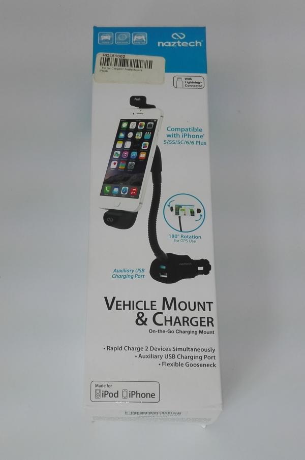 HOLDER CARGADOR NAZTECH IPHONE NEGRO