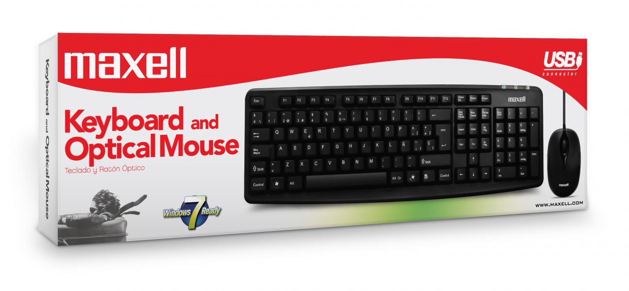 TECLADO Y MOUSE MAXELL NEGRO