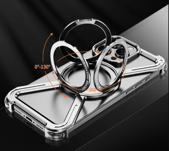 ESTUCHE METALICO MAGIC CLAIN IPHONE 16 PRO MAX NEGRO/DORADO