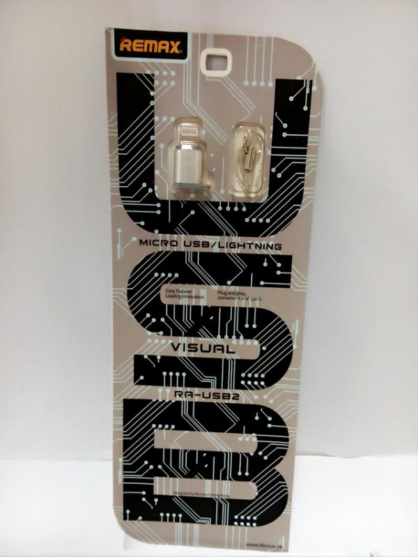 ADAPTADOR REMAX  MICRO USB /  LIGHTNING