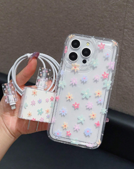 ESTUCHE SILICON CON DISE&Ntilde;O IPHONE 16 + PROTECCION DE CUBO TRANSPARENTE