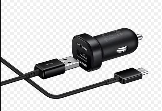 CARGADOR CARRO SAMSUNG CARGA RAPIDA 15W  USB/TIPO C  ORIGINAL NEGRO