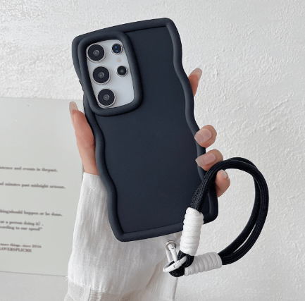 ESTUCHE SILICON SAMSUNG GALAXY A55 5G CON CORDON NEGRO