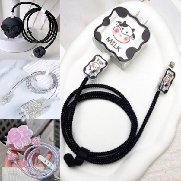 ESTUCHE PARA CUBO Y ENTRADAS DE CABLE Y PROTECTOR DE CABLE TRANSPARENTE CON DISE&Ntilde;O