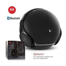 PARLANTE MOTOROLA EN ESFERA + AUDIFONOS NEGRO