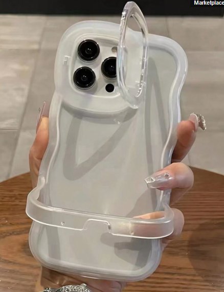 ESTUCHE SILICON IPHONE 16 PRO MAX CON CURVAS Y SOPORTE MATE