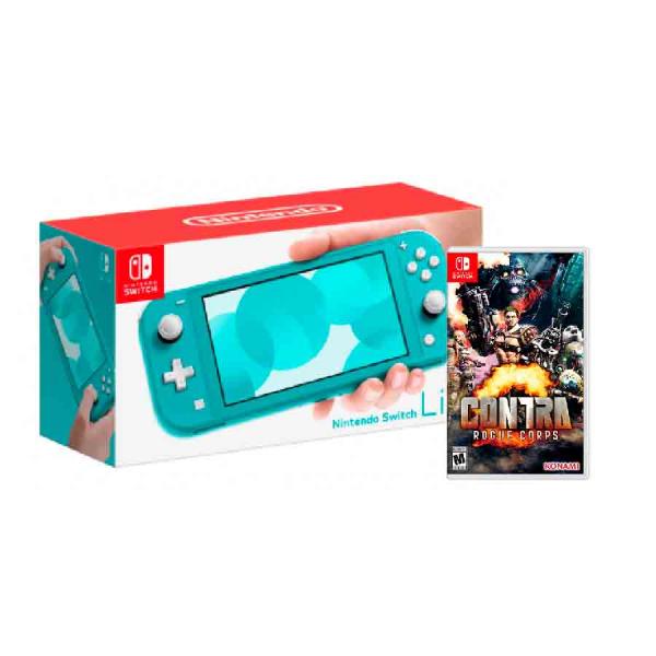 Nintendo Switch Lite Turquesa  + Contra Rougue Corps