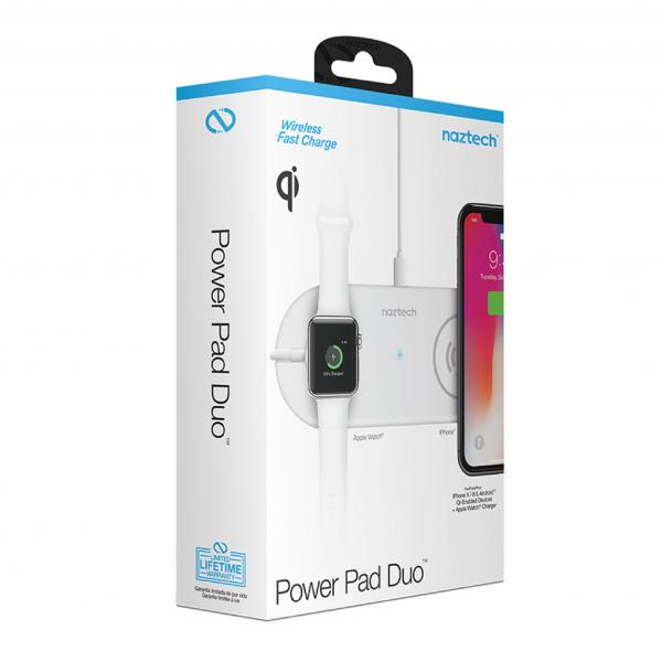 CARGADOR NAZTECH POWER PAD DUO BLANCO