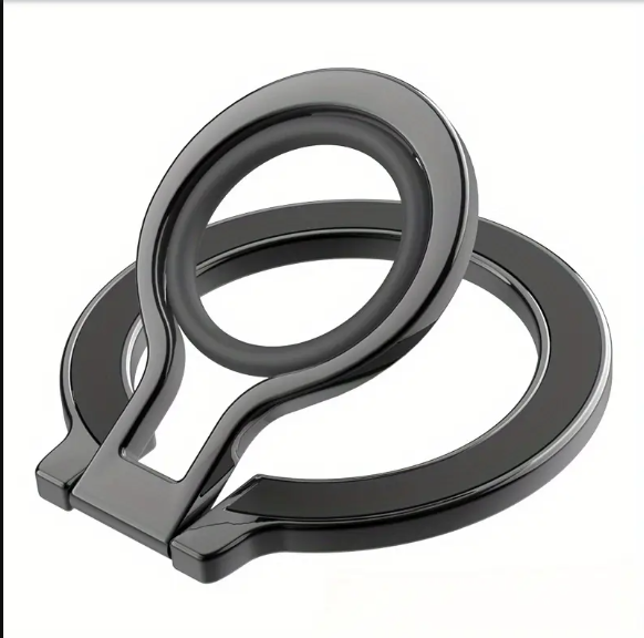 ANILLO MAGNETICO PARA CELULAR NEGRO CON NARANJA