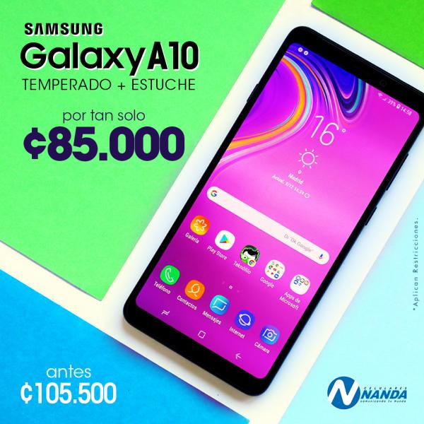 Celular Samsung Galaxy A10 Rojo + Estuche + Temperado