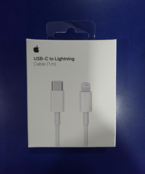 CABLE APPLE IPHONE TIPO C A TIPO LIGTHNING 1mts  ORIGINAL BLANCO