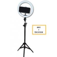 ARO LUZ + TRIPODE ZD666 26" NEGRO CON BLANCO