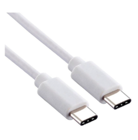 CABLE TIPO C A TIPO C 3 MTS BLANCO / NEGRO