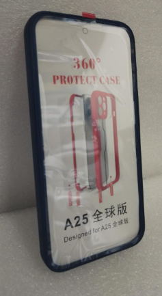 ESTUCHE ACRILICO DOBLE SAMSUNG GALAXY A25 AZUL / TRANSPARENTE