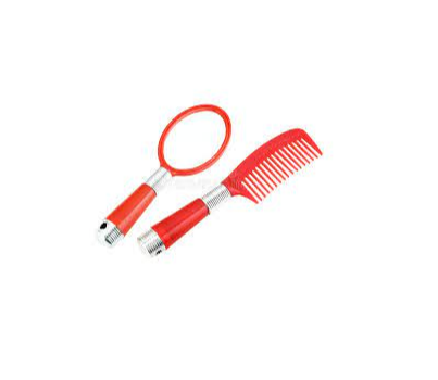 REGALIA ESPEJO Y PEINE CLARO ROJO