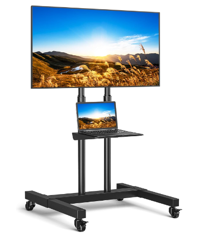 SOPORTE DE TV MOVIL NEGRO