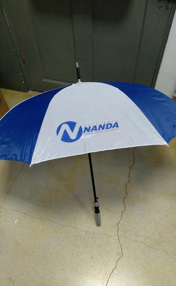REGALIA SOMBRILLA NANDA AZUL Y BLANCO