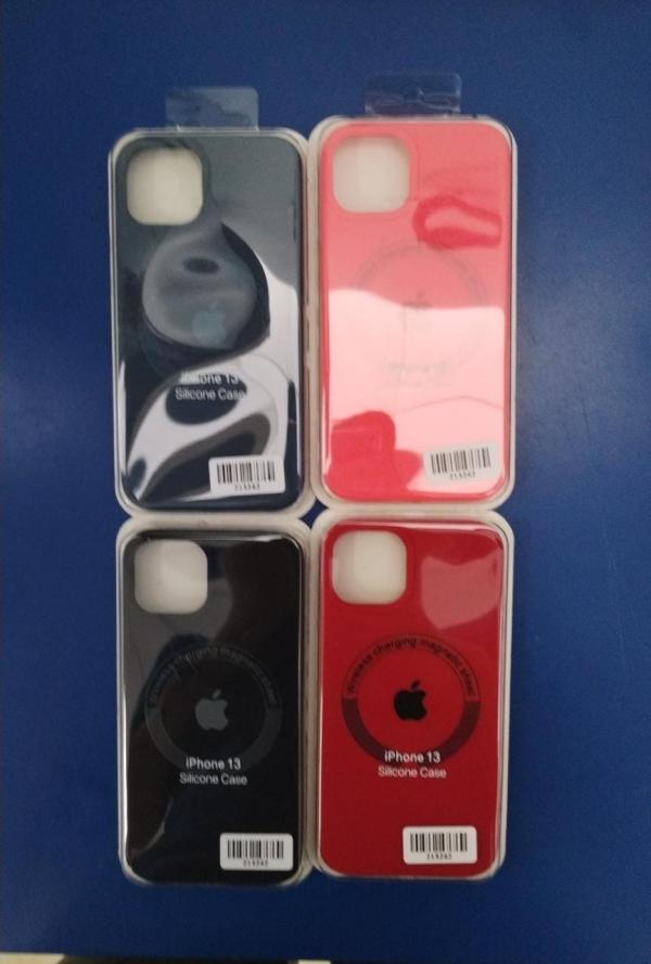 ESTUCHE SILICON  IPHONE 13 MAGSAFE TRANSP/CORAL/AZUL/NEGRO/VINO