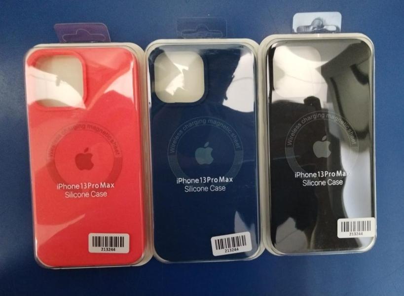 ESTUCHE SILICON  IPHONE 13 PRO MAX MAGSAFE TRANSP/AZUL/CORAL/NEGRO