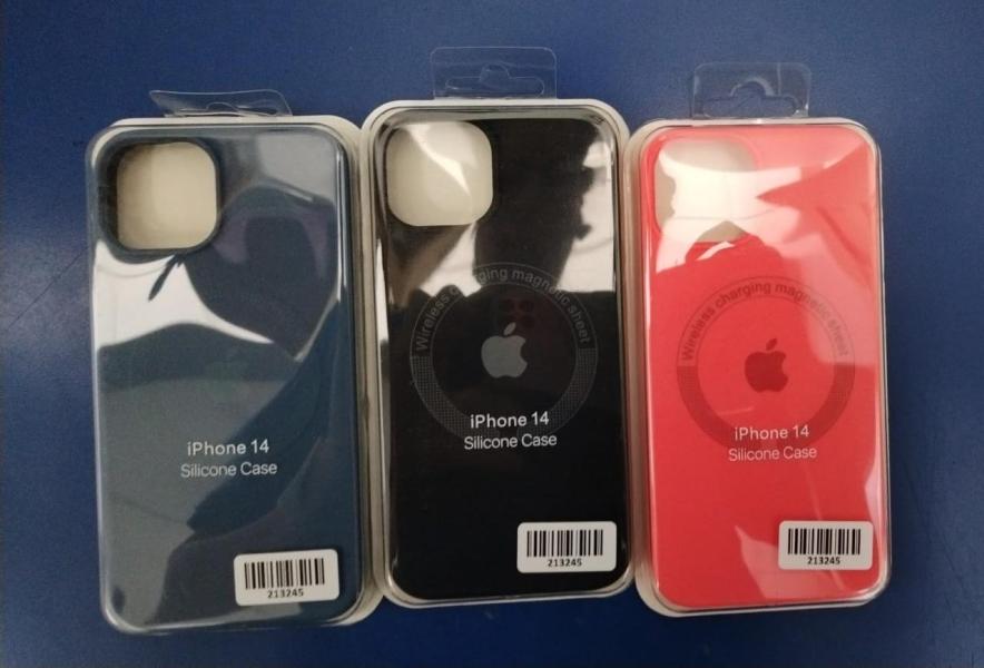 ESTUCHE SILICON IPHONE 14 MAGSAFE TRANSP/NEGRO/CORAL/AZUL