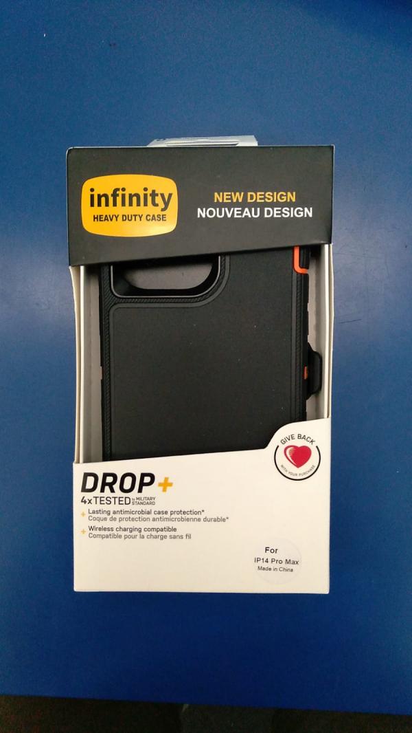 ESTUCHE OTTER CLIP IPHONE  14 PRO MAX NEGRO/ROJO