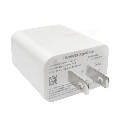 CUBO DE PARED HUAWEI USB  SUPER CARGA RAPIDA ORIGINAL BLANCO