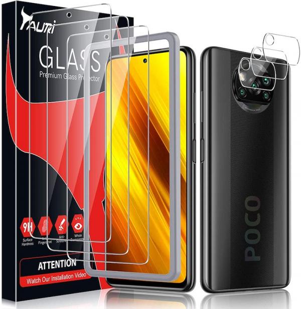 PROTECTOR TEMPERADO XIAOMI  X3 // X3 GT // X3 PRO TRANSPARENTE