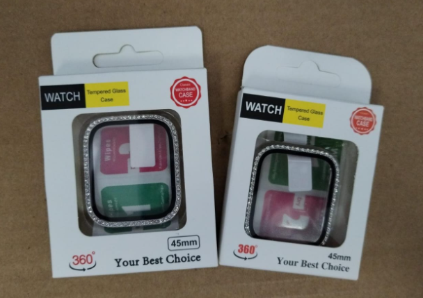 PROTECTOR TEMPERADO CARATULA APPLE WATCH 45MM PERLADO