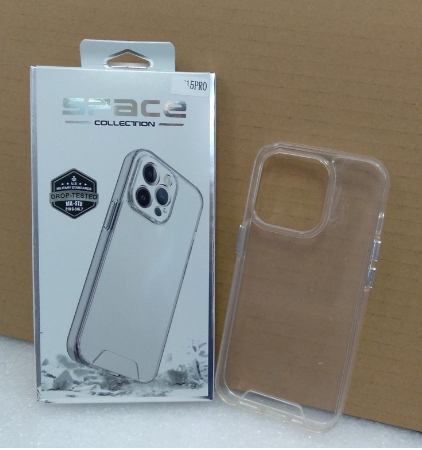 ESTUCHE SILICON IPHONE 15 PRO SPACE TRANSPARENTE