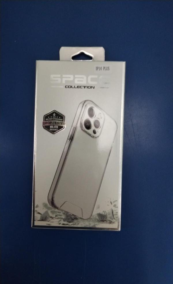 ESTUCHE SPACE IPHONE  14 PLUS TRANSPARENTE
