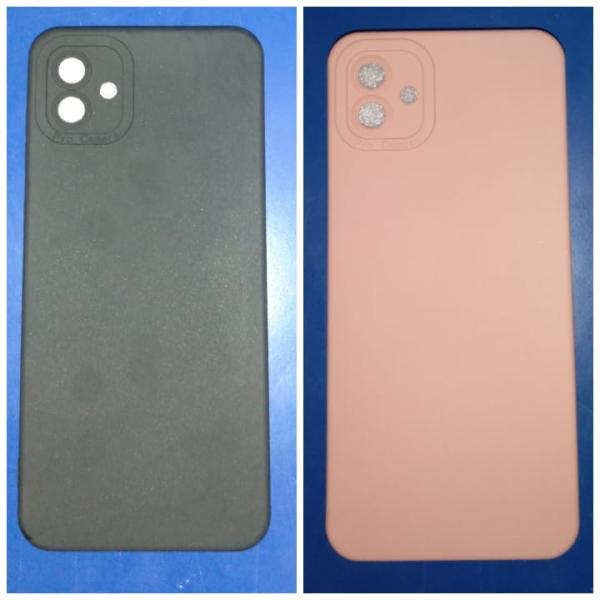 ESTUCHE SILICON LISO SAMSUNG GALAXY A04 NEGRO/CORAL/TRANSPARENTE