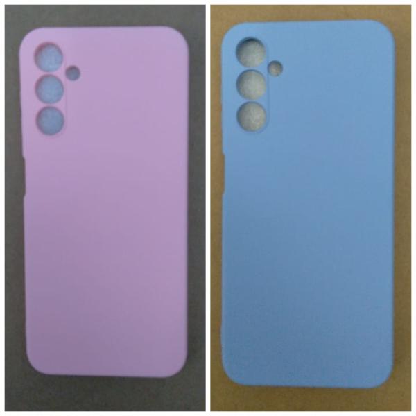 ESTUCHE SILICON CON PROTECCION DE CAMARA SAMSUNG GALAXY  A14 ROSADO/CELESTE CLARO/NEGRO