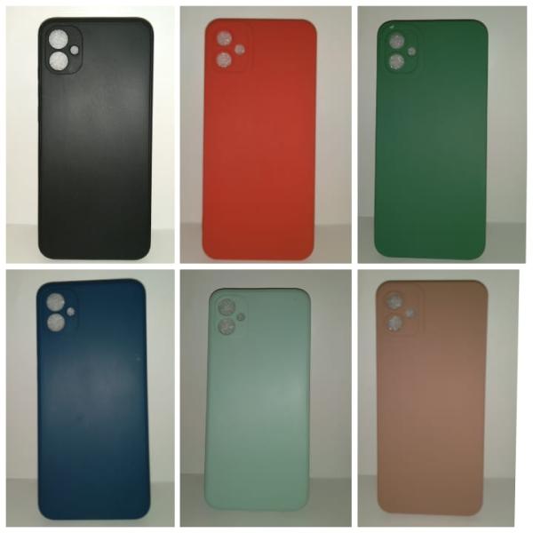 ESTUCHE ACRILICO DOBLE LISO SAMSUNG GALAXY A04E VERDE/CREMA/ROJO/NEGRO/TRANSPA