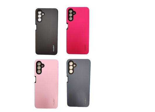 ESTUCHE SILICON DOBLE  SAMSUNG GALAXY A04s LISO NEGRO/AZUL/ROSADO/CORAL