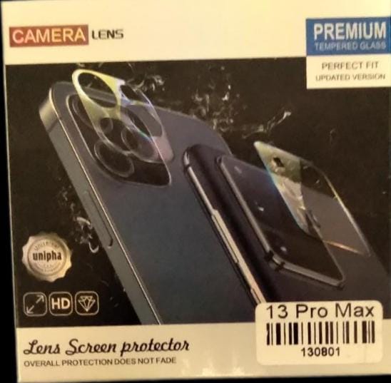 PROTECTOR  TEMPERADO  CAMARA IPHONE 13 PRO MAX TRANSPARENTE
