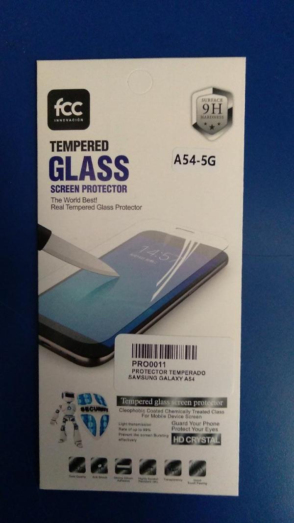 PROTECTOR TEMPERADO  SAMSUNG GALAXY A54 TRANSPARENTE