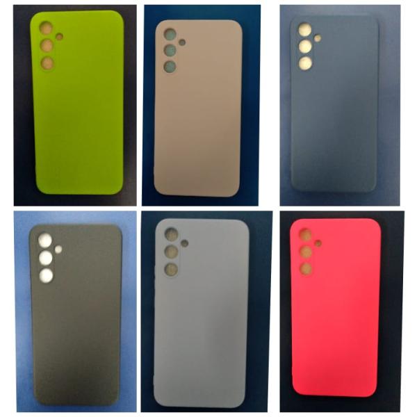 ESTUCHE LISO SILICON SAMSUNG GALAXY A34 VERDE/ROSADO/AZUL/NEGRO/LILA