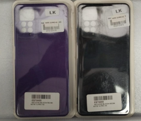 ESTUCHE SILICON REDMI NOTE 12 PRO 4G MORADO/NEGRO/ROSADO/AZUL