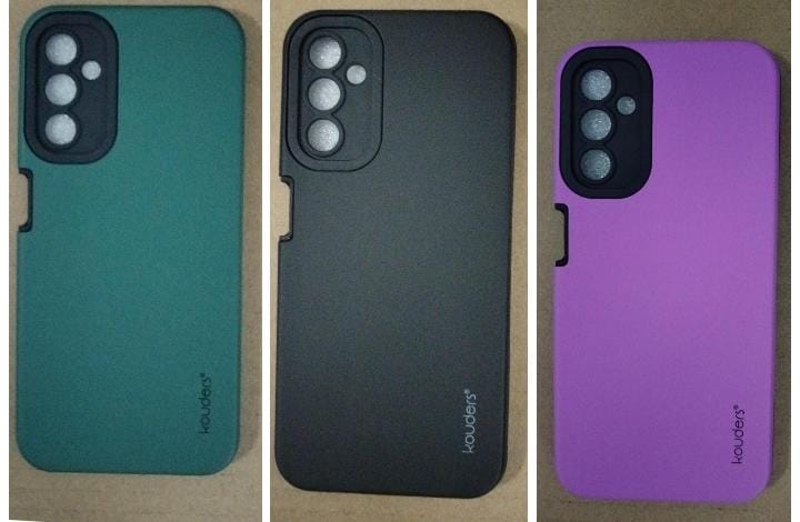 ESTUCHE SILICON DOBLE CON PROTECCION DE CAMARA SAMSUNG GALAX  A14 NEGRO/VERDE/LILA