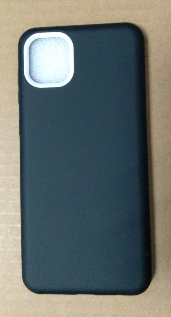 ESTUCHE SILICON LISO DOBLE  SAMSUNG GALAXY A04 SIN PROTECCION DE CAMARA NEGRO