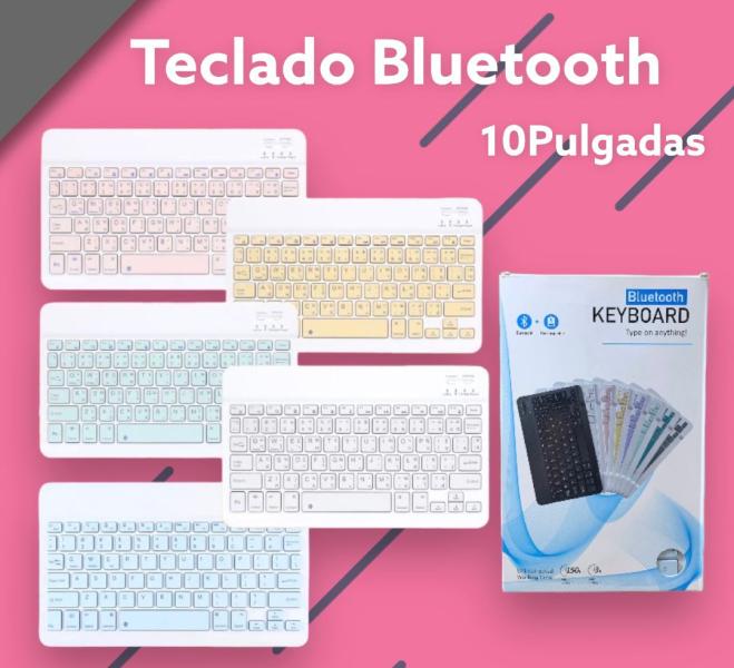 TECLADO GENERICO BLUETOOTH 10" VERDE/NEGRO/ROSADO/AZUL